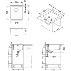 ALVEUS KOMBINO 20 FS zlewozmywak stalowy satynowy