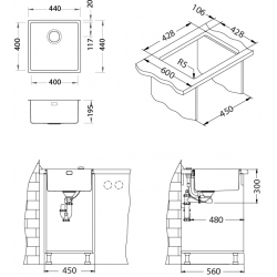 ALVEUS KOMBINO 30 FS zlewozmywak stalowy satynowy