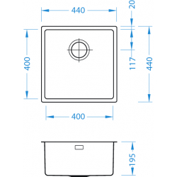 ALVEUS KOMBINO 30 FS zlewozmywak stalowy satynowy