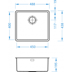 ALVEUS KOMBINO 40 FS zlewozmywak stalowy satynowy