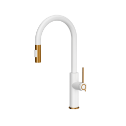 JENNIFER Q LINE SLIM SteelQ snow white/Nano PVD miedź