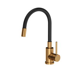 Bateria kuchenna z elastyczną wylewką MAGGIE PVD MIEDŹ