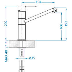 ALVEUS AM 130 bateria kuchenna 11 biała