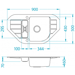 ALVEUS NIAGARA 60 zlewozmywak granitowy biały