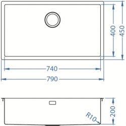 ALVEUS QUADRIX 60 zlewozmywak brąz