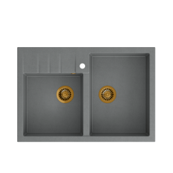 BILL 120 GraniteQ silver stone/elementy miedziane