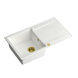 EVAN 111 GraniteQ snow white/elementy złote