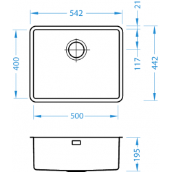 ALVEUS KOMBINO 50 FS zlewozmywak stalowy MONARCH złoto