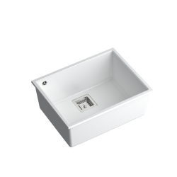 DAVID 50 GraniteQ snow white/elementy stalowe