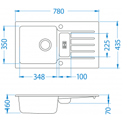 ALVEUS NIAGARA 70 zlewozmywak granitowy czarny