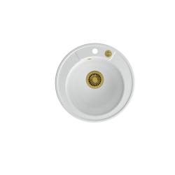 MORGAN 210 GraniteQ snow white/elementy złote