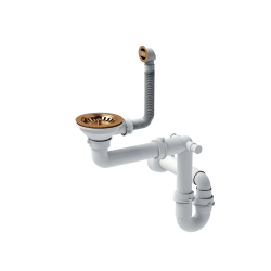 MORGAN 111 GraniteQ snow white/elementy miedziane