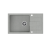 CHRISTIAN 136 XL zlewozmywak granitowy 1-komorowy szary (78x45x18,5) z zaślepką i odpływem (komora 45x38 cm)