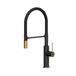 GEMMA Q LINE SteelQ pure carbon / Nano PVD miedź, czarny wąż