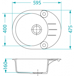 ALVEUS ROLL 40 zlewozmywak granitowy beżowy