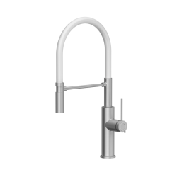 GEMMA Q LINE SteelQ stal szczotkowana, biały wąż