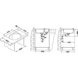 ALVEUS ROLL 80 zlewozmywak granitowy czarny