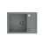 TOM 116 zlewozmywak granitowy szary (62x44x17,5) + syfon + zaślepka