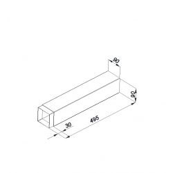 ALVEUS Rura długa inox