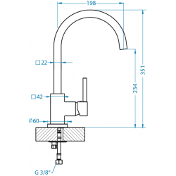 ALVEUS LAGO bateria kuchenna chrom