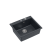 MORGAN 110 GraniteQ zlewozmywak black diamond z syfonem Push To Open stal szlachetna 1-komorowy b/o + zaczepy 4 szt