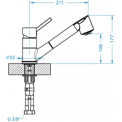 ALVEUS CLEO - PS bateria kuchenna chrom