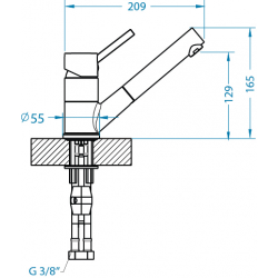 ALVEUS CLEO - P bateria kuchenna chrom