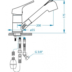 ALVEUS MURA - PS bateria kuchenna chrom