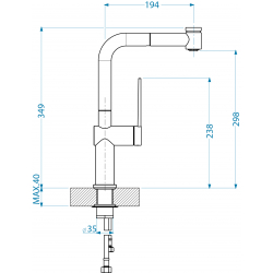 ALVEUS LARA bateria kuchenna chrom BR szczotkowany