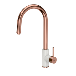 JENNIFER Pull out SteelQ PVD miedziany / biały metalik