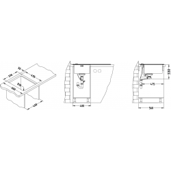 ALVEUS CRYSTALIX 10 zlewozmywak szklany czarny prawy