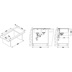 ALVEUS CRYSTALIX 20 zlewozmywak szklany biały prawy