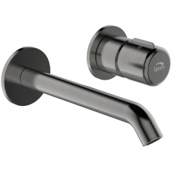 Pretto - bateria umywalkowa podtynkowa z korkiem grafit BAO 922P