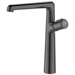 Pretto - bateria umywalkowa stojąca z wylewką L grafit BAO 925D