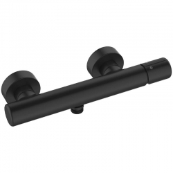 Pretto - bateria natryskowa ścienna bez zestawu natryskowego czarny BAO 740D