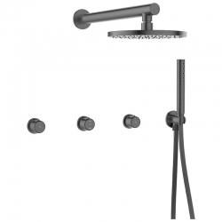 Pretto - bateria natryskowa podtynkowa grafit BAO 904P