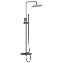 Pretto - kolumna natryskowa z baterią termostatyczną grafit PLP 10TD