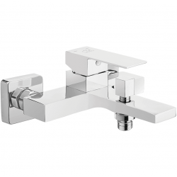 Kvadrato - bateria wannowa ścienna bez zestawu natryskowego chrom BLQ 010D