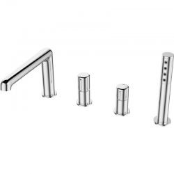 Pretto - bateria wannowa 4-otworowa chrom BAO 014D