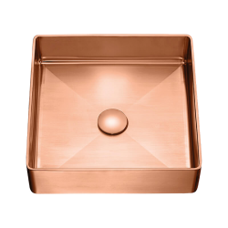 Pola - Umywalka stalowa nablatowa z korkiem klik-klak