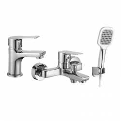 BORGO – KOMPLET BATERII ŁAZIENKOWYCH – WANNA chrom BKBA011D