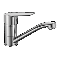 BORGO – BATERIA UMYWALKOWA STOJĄCA Z RUCHOMĄ WYLEWKĄ CHROM BKB 026D