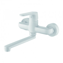 DIMA  – bateria umywalkowa ścienna biały BQD 650D