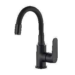 DIMA – BATERIA UMYWALKOWA STOJĄCA Z ELASTYCZNĄ WYLEWKĄ CZARNY BQD 721D