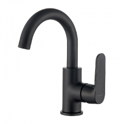 DIMA – BATERIA UMYWALKOWA STOJĄCA Z RUCHOMĄ WYLEWKĄ U CZARNY BQD 728D