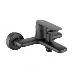 GAVA – bateria wannowa ścienna bez zestawu natryskowego czarny BQG 710D