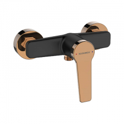 ALANIS BATERIA NATRYSKOWA ŚCIENNA CZARNY/RÓŻOWE ZŁOTO BQI 840D