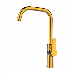 ALANIS BATERIA ZLEWOZMYWAKOWA STOJĄCA Z WYLEWKĄ L ZŁOTO BQI G65D