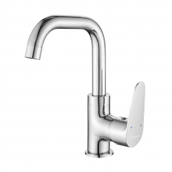 SAGRA – BATERIA UMYWALKOWA STOJĄCA Z WYLEWKĄ L CHROM BQR 025D