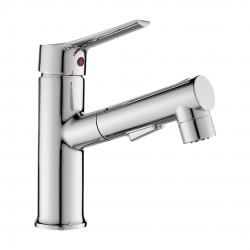 FONTE – BATERIA UMYWALKOWA STOJĄCA Z WYCIĄGANĄ WYLEWKĄ CHROM BQT 029D